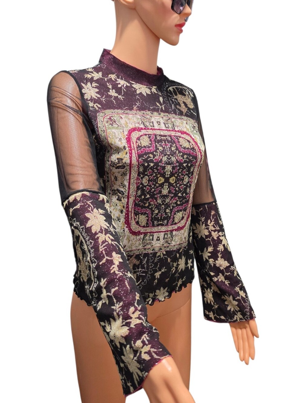 Anac by Kimmy 90s Vintage Whimsigoth Mesh Fairy Top Sz M
